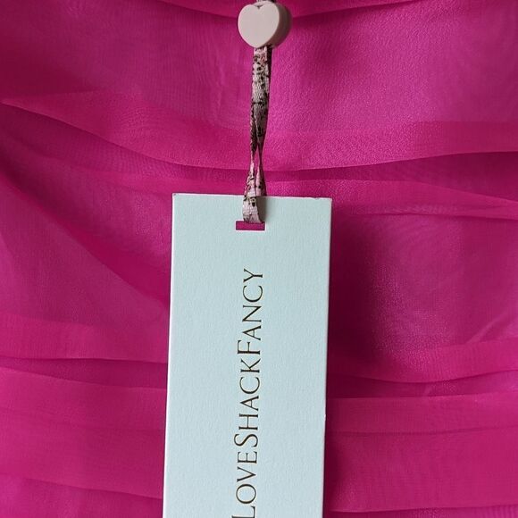 Loveshackfancy Sheer Roses Tiered Ruffled Filmy Chaya Dress Sz 8 NWT Flirty Fuch - Picture 12 of 16